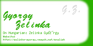 gyorgy zelinka business card